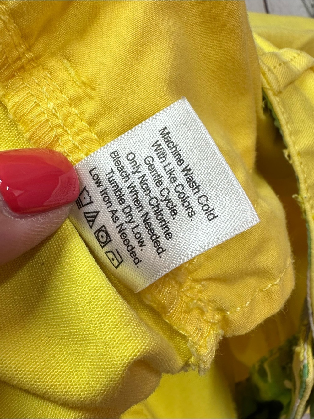 Coldwater Creek Bright Yellow Capri Pants women 20 cotton blend beach summer - Picture 8 of 8